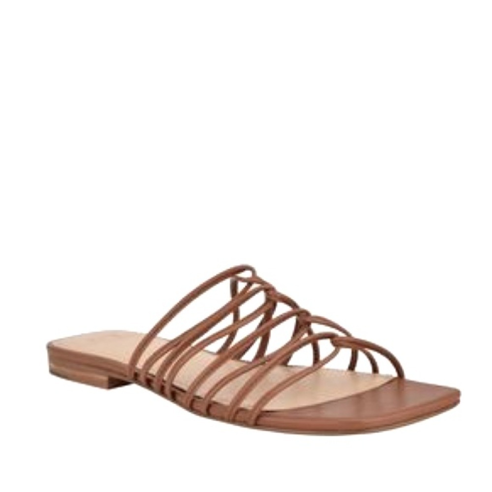 * Marc Fisher Marcio Slide Strappy Leather Sandals Size 7.5/ 38